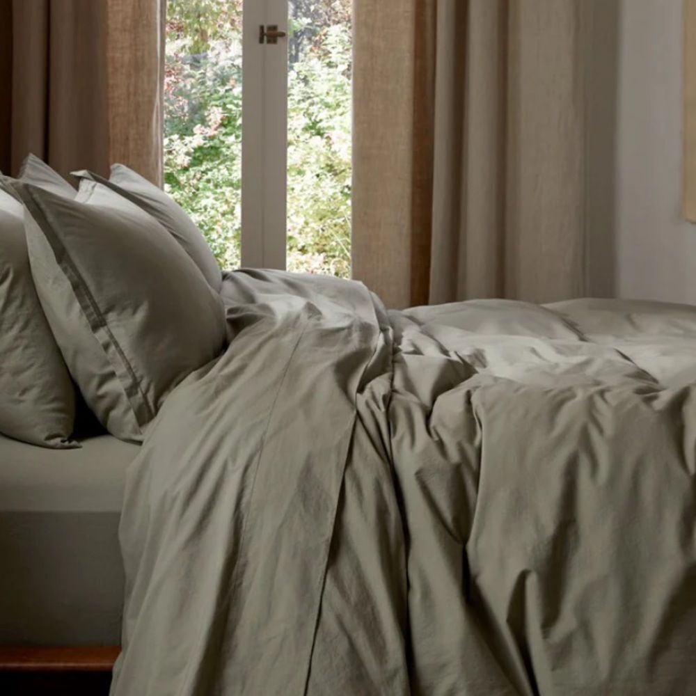 Parachute Brushed Cotton Duvet Cover F/Q in Moss $354